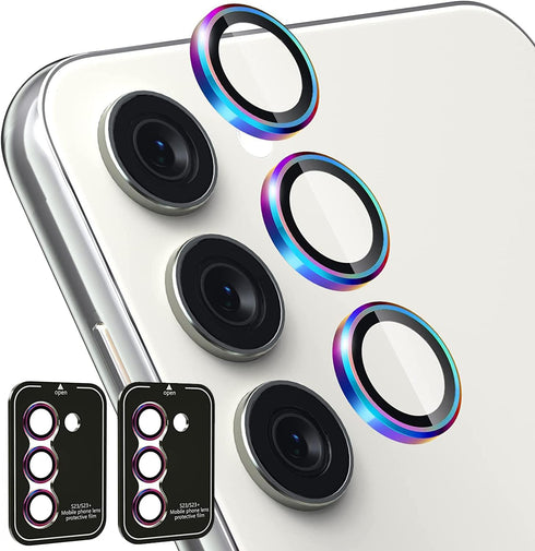 (2 Set for Samsung Galaxy A55 5G Camera Lens Protector, Scratch-Resistant HD Clarity Ultra-Thin 9H Tempered Glass with Aluminum Edging, Individual...