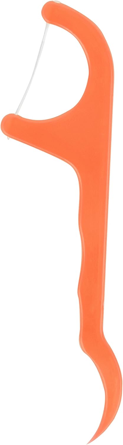 Original Dental Floss Picks - Easy Reach Back Teeth | Tooth Flossers |Orange, Unflavored, 70 ct, w/Travel Case...