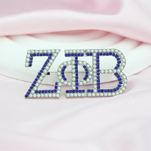 Pearl ZPB Brooch Pin for Women ZPB Gift Greek Sorority Paraphernalia Gift for Finer Women Jewelry 1920 Sisterhood Gift...