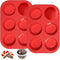 2-Pack Silicone Muffin Pan | 6-Cup Non-Stick Chocolate Cookie Molds | BPA-Free, Food-Grade Silicone | Oven, Microwave, Dishwasher Safe | Perfect f...