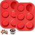 2-Pack Silicone Muffin Pan | 6-Cup Non-Stick Chocolate Cookie Molds | BPA-Free, Food-Grade Silicone | Oven, Microwave, Dishwasher Safe | Perfect f...