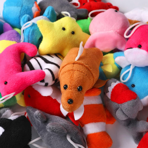 30 Pack Mini Ocean Animal Plush Toys Bulk,Cute Sea Creatures Stuffed Animals,Small Keychain Decoration for Claw Machine,Carnival Prize,Goody Bags ...