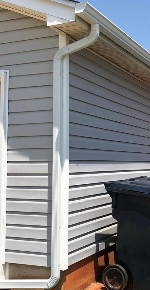 Downspout Gutter Elbows 2x3-90 Degree,?Style B“Side Elbows”?(90 Degree, 2x3, Low Gloss White) 2x3 Gutter Elbow, Downspout Elbow, 90 Gutter Elbow?R...