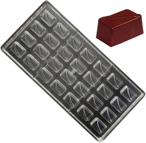 Polycarbonate Chocolate Mold DIY Candy Mould Clear Hard Plastic Bakeware Pastry Tools Rectangle Shaped...