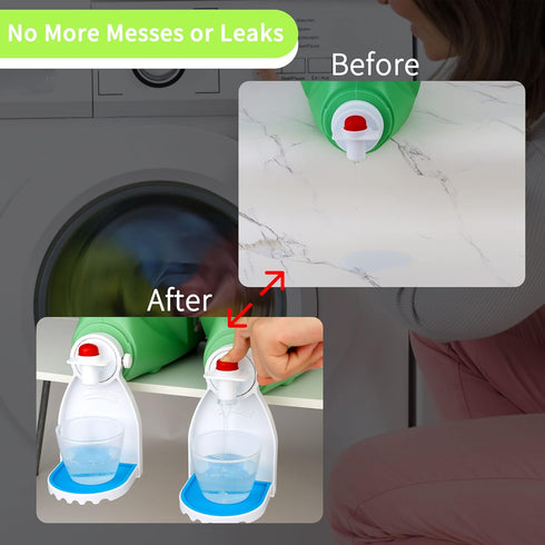 2 Pack Laundry Detergent Cup Holder Fabric Softener Drip Cup Holders Drip Catcher Tray with Fixing Screw Detergent Drip Catcher and Drip Tray Remo...