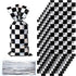 Blulu 100 Pieces Cellophane Car Candy Bags Black White Checkered Racing Treat Bags Plastic Race Gift Goodie Sack Food Storage for with 100 Pieces ...