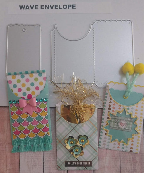 3D Card Shape Metal Die Cuts,Rectangular Gift Pop-Up Card Envelope Cutting Dies Stencils DIY Crafts Cards Cuts for DIY Embossing Card Making Photo...