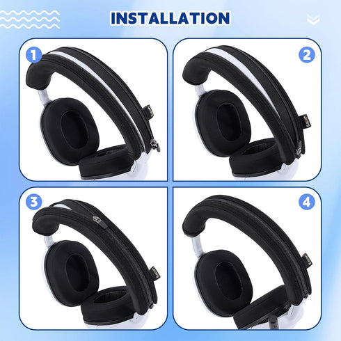 Headphone Headband Cover, INZONE H9 Headphone Band Cushion Compatible with Sony INZONE H3/ H5/ H7/ H9 Headphones, Thicker Sports Fabric Replacemen...