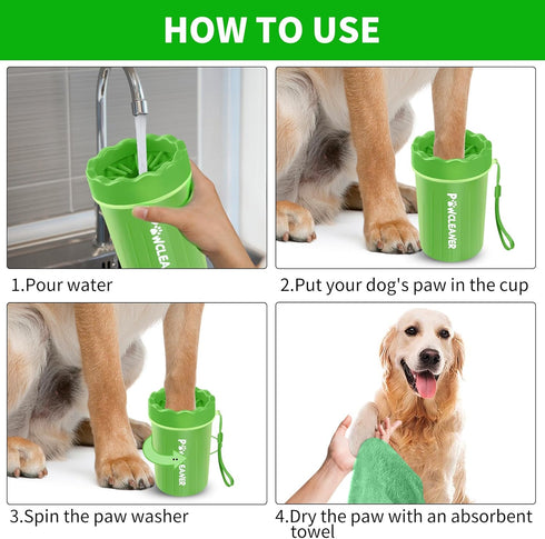 Dog Paw Cleaner, Dog Paw Washer, Paw Buddy Muddy Paw Cleaner, Pet Foot Cleaner for Small Medium Breed Dogs and Cats (with 3 Absorbent Towel)...