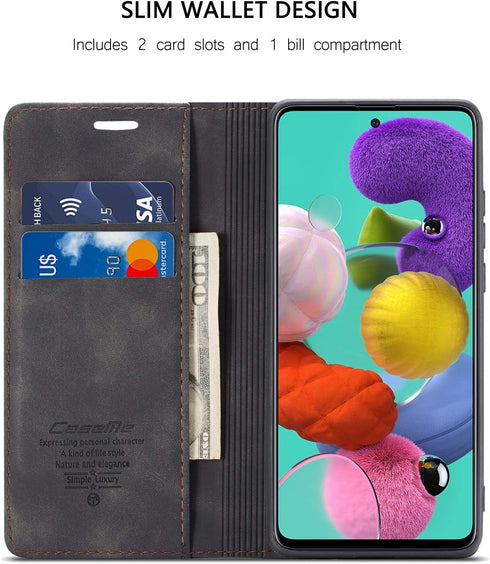 Samsung Galaxy A51 4G Wallet Case,Magnetic Stand Flip Protective Cover Book Style Leather Flip Cover Durable Shockproof Protective Case for Galaxy...