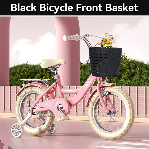 Bike Basket Front Kids, Bike Basket Bike Basket Front Scooter Basket Basket for Toddler Bike Bike Accessories for Kids Plastic Baskets Black...