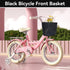 Bike Basket Front Kids, Bike Basket Bike Basket Front Scooter Basket Basket for Toddler Bike Bike Accessories for Kids Plastic Baskets Black...