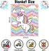 Baby Throw Blanket for Girls, Soft Cozy Cute Fantasy Horse Plush Flannel Crib Blanket for Nursery, 32 x 48 Inch Rainbow Cartoon Fleece Fuzzy Blank...