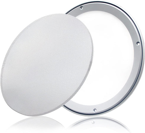 Fielect 8" Speaker Grill Cover White Speaker Grill Mesh Round SubWoofer Grille Car Speaker Grill Cover Guard Protector Replacement...