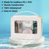 Clear Makeup Bag with Makeup Brush Bag,Double Sided Clear Toiletry Bag for Women,Portable Travel Cosmetic Bag,Makeup Case with Zipper,Leather Make...