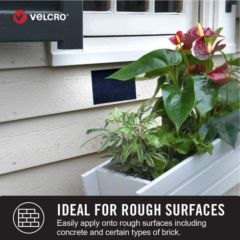 VELCRO Brand Industrial Strength Fasteners | Extreme Outdoor Weather Conditions | Heavy Duty Strength Holds up to 15 lbs | 4 x 2 inch Strips, 3 Se...