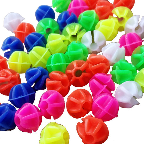 108Pcs Colorful Plastic Bike Wheel Spokes Beads Clip Bicycle Decors (Round)...