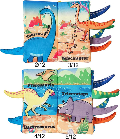 Baby Plush Cloth Book Toy ,Soft Crinkle Books for Babies, Non Toxic Fabric Touch and Feel Crinkle Cloth Books Early Educational Stimulation Toys f...