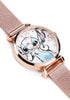 Accutime Women's Disney Lilo & Stitch Blue Gradient Analog Quartz Wrist Watch with Small Face, Gold Accents for Women, Adult (Model: LAS8004AZ)...