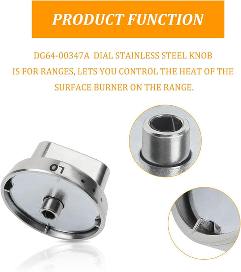 AMI PARTS DG64-00472A DG64-00347A Compatible with Samsung Stove Knob - Range Gas Stove Knob Dial - Replaces DG64-00472A DG64-00347B NX58F5500SS NX58F5500SS