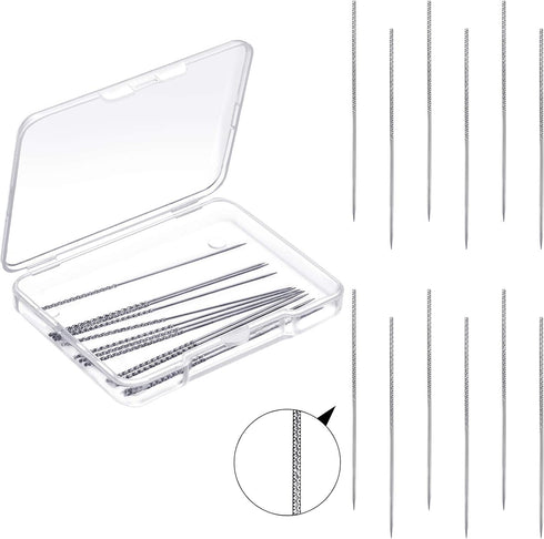 WILLBOND 12 Pieces Snag Nab It Tools 2.36 Inches Snag Repair Needle Tool Woven and Knits Sewing Stitching Needle Tools for Knitted Woven Cloth Gar...