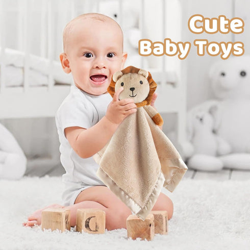 Pro Goleem Loveys for Babies - Soft Security Blanket Baby Snuggle Toy Newborn Stuffed Animals Baby Gifts for Boys and Girls, Lion 16 Inch...