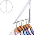 Single Foldable Clothing Rack, Wall-Mounted Retractable Clothes Hanger for Laundry Dryer Room, Hanging Drying Rod, Small Collapsible Folding Garme...
