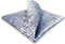 S&W SHLAX&WING Mens Ties Silver Sky Blue Matching Pocket Square Only...