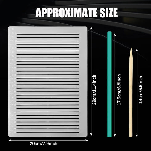 2 Packs Plastic Straight Line Stencil Template for Journaling Spacing Line Lettering Guide 11 Inch Scale Writing Ruler Envelope Addressing Templat...