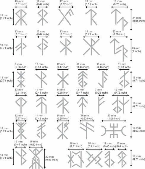 Aleks Melnyk No.412 Metal Stencil, Viking Bind Runes Generator, Bindrune, Ancient Alphabet, Sigil Magic Alphabet Stencil 1 PC, Letter Template for...
