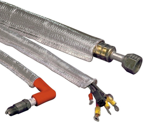 Design Engineering Heat Sheath 1-1/2" I.D. x 3ft Aluminized Sleeving for Ultimate Hi-Temp Protection...