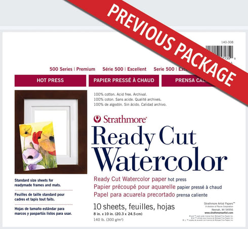 Strathmore Watercolor Paper Pack 8"X10"-10 Sheets -140308...
