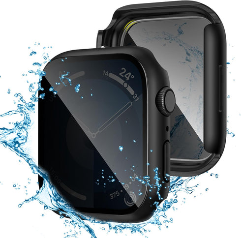Tensea for Waterproof Apple Watch Screen Protector Case SE2 Series SE 6 5 4 44mm Accessories, iWatch Protective PC Face Cover Built-in Tempered Gl...