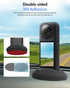 JZW-Shop Silicone Desktop Mount with Screen Protector for Insta 360 X4, Non-Slip Insta 360 X4 Stand Base, Tempered Glass Screen Protector for Inst...