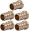 SharkBite 1/2 Inch Crimp Plug, Pack of 5, Brass Plumbing Fitting, PEX Pipe, PE-RT, UC514LFA5...