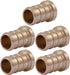 SharkBite 1/2 Inch Crimp Plug, Pack of 5, Brass Plumbing Fitting, PEX Pipe, PE-RT, UC514LFA5...