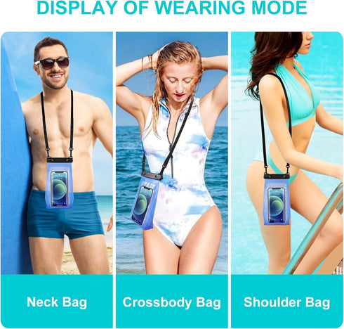 Large Capacity Waterproof Phone Pouch Floating, Waterproof Bag Case for iPhone 15 14 13 12 11 Pro Max X XR 8 Plus Samsung Up to 6.9'', IPX8 Water ...