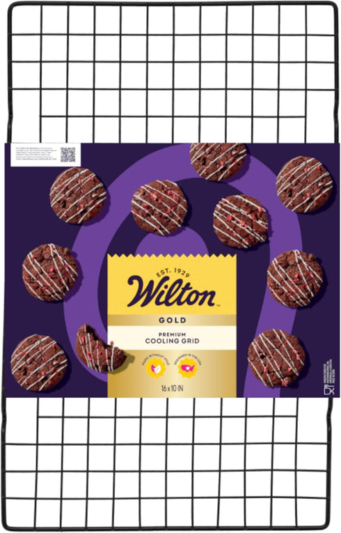 Wilton Gold Premium Non-Stick Warp-Resistant Bakeware, Made without PFAs, Cooling Grid, 16 x 10 in, Packaging May Vary...