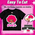 Pinkie Heat Transfer Paper for Inkjet Printer (10 Sheets,8.5x11") Printable Heat Transfer Vinyl for T-Shirts Iron On Transfers for Dark Fabrics (D...