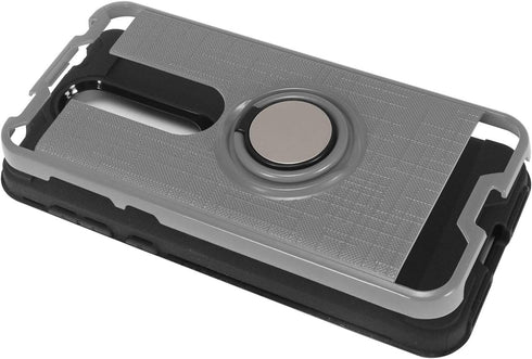 Z-GEN - Alcatel Onyx 5008R - Hybrid Phone Case w/Ring Stand + Tempered Glass Screen Protector - RS2 Gray...