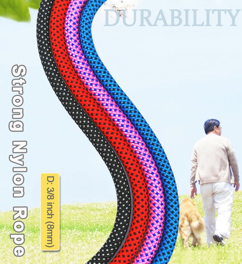 MayPaw 7 Foot Double Handle Dog Leash, Rope Dog Leash with Traffic Handle, Padded Two Handle Dog Leash for Safety Control Training and Walking for...
