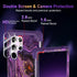 Miqala for Galaxy S23 Ultra Case,Glow in The Dark Three Layer Heavy Duty Shockproof Hard Plastic Bumper +Soft Silicone Protective Case with 2 Came...