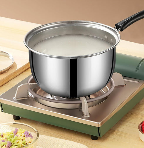 Sauce Pan with Lid Stainless Steel cookware 1.3 Quart Long Handle Milk Pot cookware Works for Home Kitchen Restaurant Dishwasher Safe (1.3 Quart)...