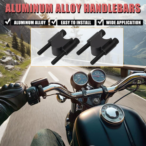 RANSOTO 7/8" Handlebar Risers Mount Clamp Handle Bar Riser 30mm Height Compatible with Kawasaki Honda Suzuki ATV Dirt Bike Yamaha MT-07 MT-09...