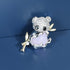 Cute Black White Rhinestones Crystals Panda Bear Baby Animal Brooch Pin Badge Brestpin Lapel Pins Silver Tone...