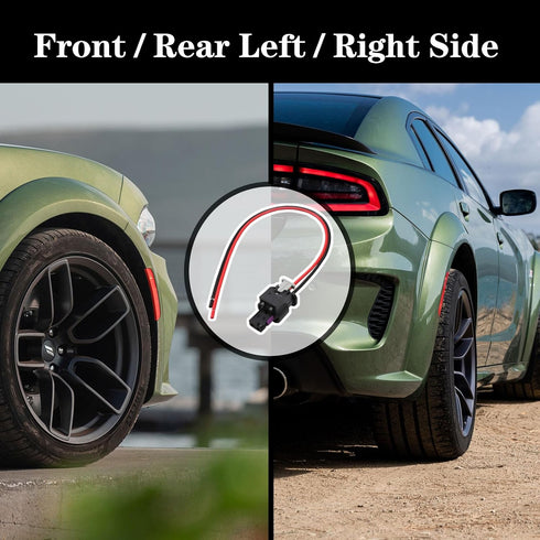 2 Pack Side Marker Pigtail Connector Harness Compatible with Dodge Charger 2015 2016 2017 2018 2019 2020 2021 2022...