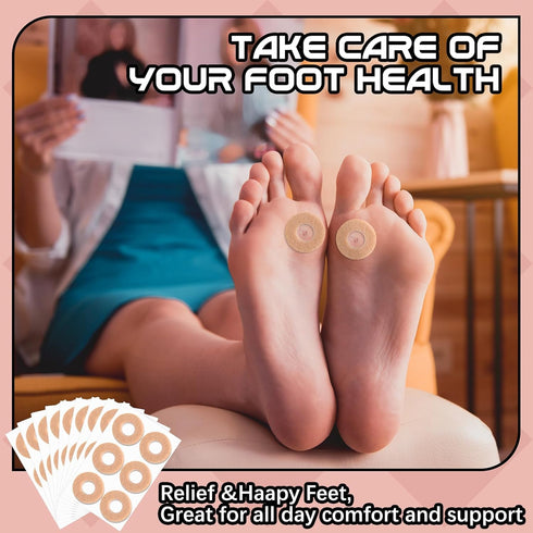 60 Pcs Felt Callus Cushions for Bottom of Foot Round Feet Corn Pads Adhesive Foot Callus Pads Soft Foot Callous Cushions Bulk for Women Men Feet T...