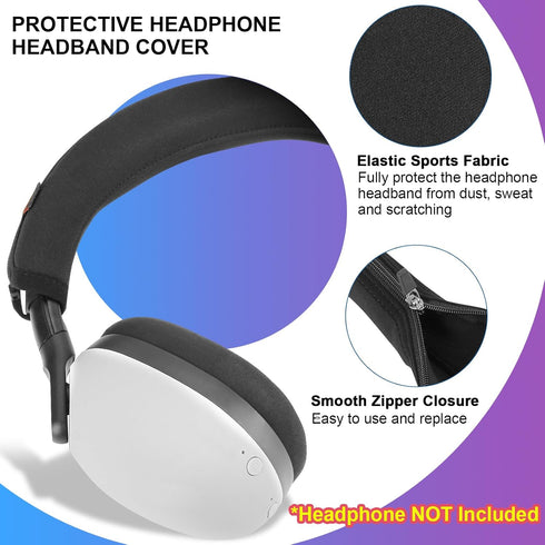 Desing Wish INZONE H9 Headband Cover Compatible with Sony INZONE H3/ H5/ H7/ H9 Headphones Thicker Sports Fabric Replacement Headphone Headband Cu...