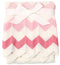 Baby Blanket Knitted Pink Chevron Soft Toddler Nursery Crib Throw Blankets Receiving Swaddle Blanket Stroller Cover for Boys Girls,40x30 inch...