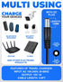 5.9ft Charger for Braven Wireless Bluetooth Speaker BRV-X, BRVXGWB, BRVXBBB, 14073941, 14113952, 13113902, Braven BRV-HD 12V Wireless Bluetooth Sp...